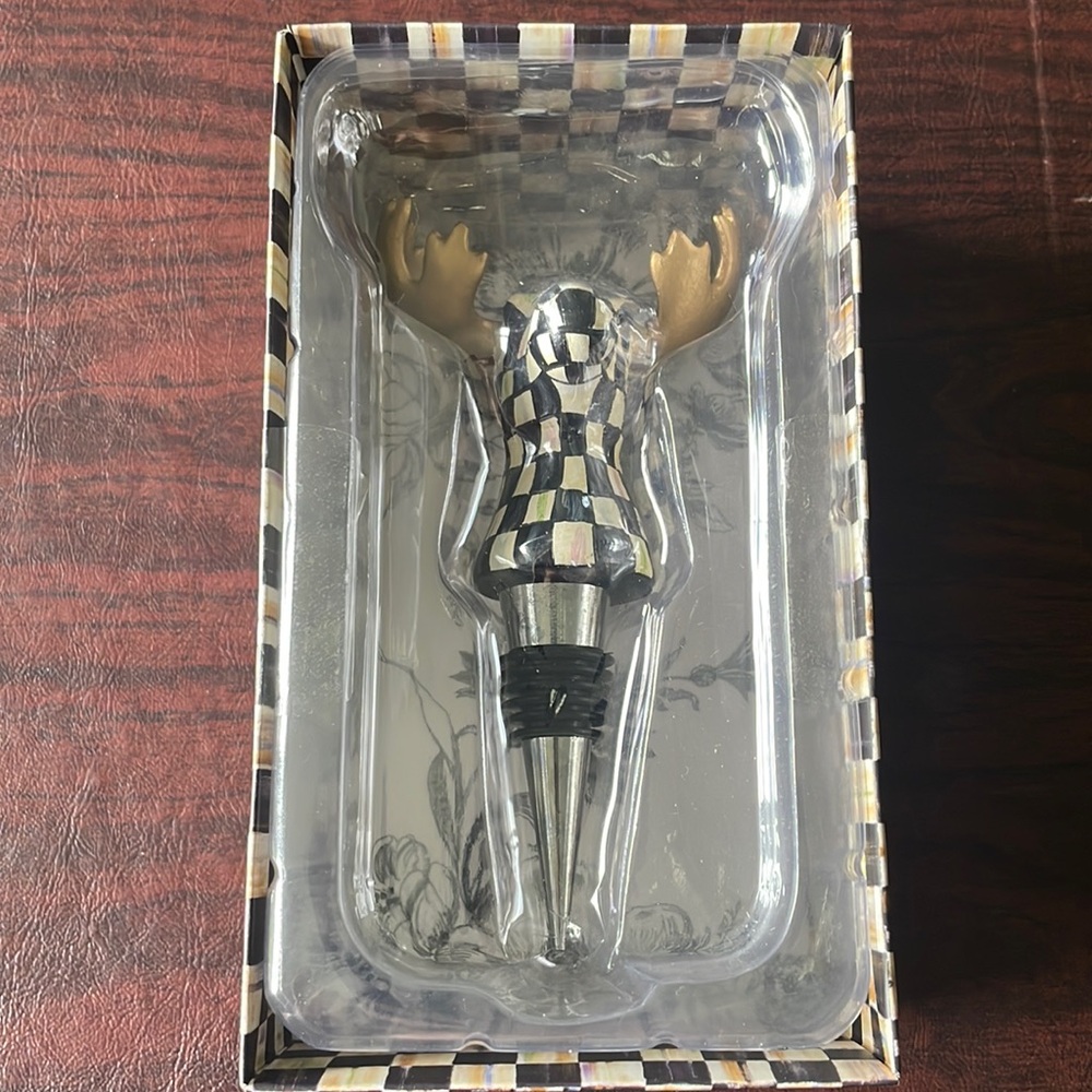 MacKenzie Childs Moose Bottle Stopper